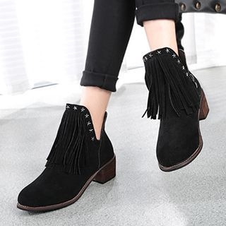 HOONA Fringed Ankle Boots