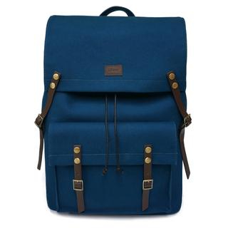 ideer Genuine Leather Trim DSLR Camera Backpack Blue - One Size