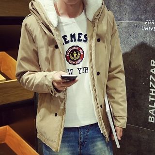 LC Homme Fleece-Lined Hooded Padded Jacket
