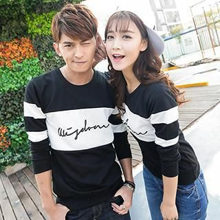 Lovebirds Long-Sleeve Printed Couple Pullover
