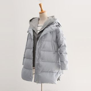 Piko Mock Two-Piece Hooded Padded Coat