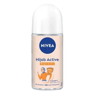 Nivea - Hijab Active Bright & Dry Vitamin C Antibac-Ach Deodorant Roll On 50Ml