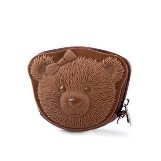Adamo 3D Bag Original Bow Bear 3D Coin Purse Brown - One Size