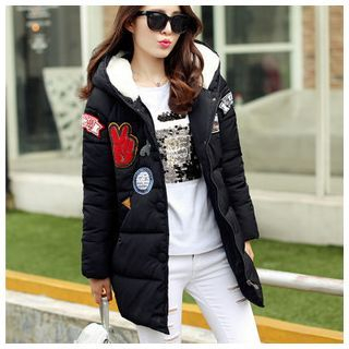 Fumiko Applique Hooded Padded Coat