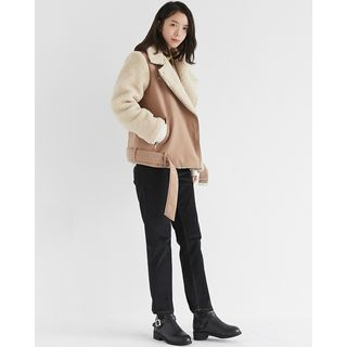 Someday, if Fleece Faux-Shearling Rider Jacket