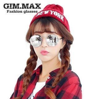GIMMAX Glasses Round Mirrored Sunglasses