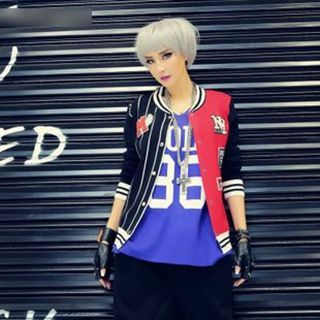 Cooreena Applique Knit Baseball Jacket