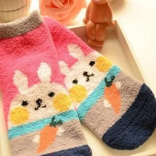 Miya Cartoon Print Fleece Socks