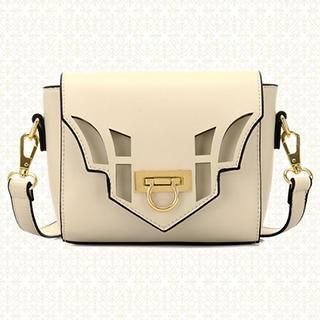 BeiBaoBao Faux-Leather Cutout Cross Bag