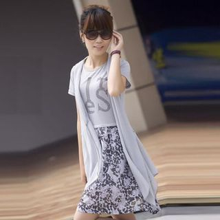 Hermina Short-Sleeve Mock Two Piece Dress