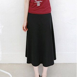 Everose Plain A-Line Skirt