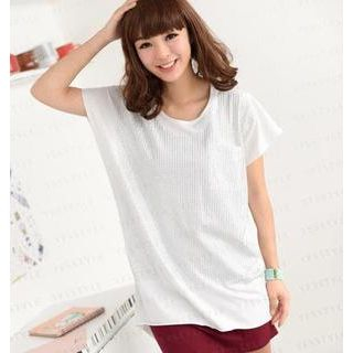 59 Seconds Studded Loose-Fit T-Shirt Dress White - One Size