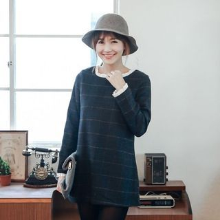 Tokyo Fashion Frill Trim Check Tunic