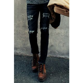 Ohkkage Distressed Skinny Jeans
