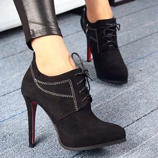 Forkix Boots Lace-Up Stiletto Ankle Boots