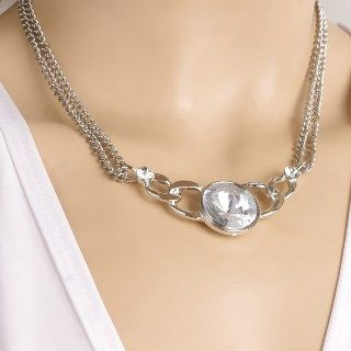 Seirios Rhinestone Chain-Accent Necklace