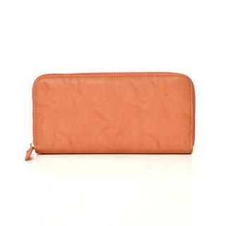 yeswalker Faux Leather Long Zip Wallet Pink - One Size