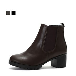 MODELSIS Banded Chunky-Heel Ankle Boots