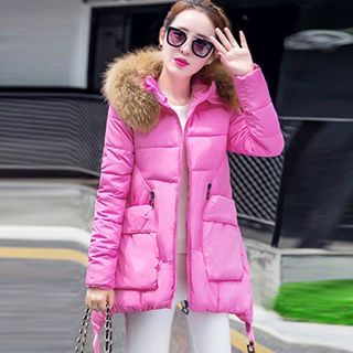 Harou Faux Fur Trim Padded Coat