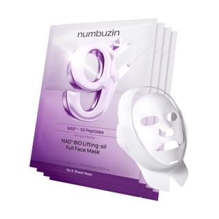 Numbuzin - No.9 Nad Bio Lifting-Sil Full Face Mask Set 2025 Version - 48Ml X 4 Sheets