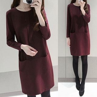 lilygirl Long-Sleeve Woolen Dress