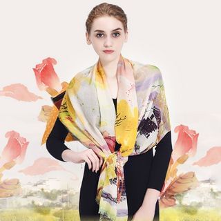 RGLT Scarves Printed Wool Scarf