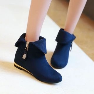 Shoes Galore Fold Over Ankle Boots