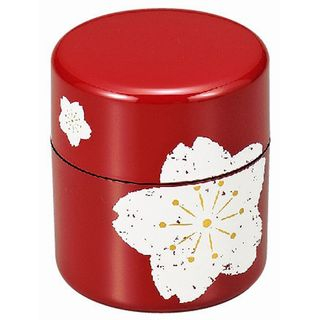 Hakoya Hakoya Tea Caddy Sakura Red