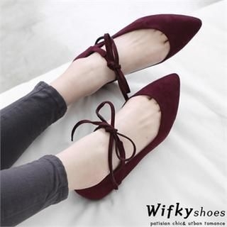 Wifky Tie-Front Flats