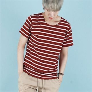 THE COVER Short-Sleeve Striped T-Shirt
