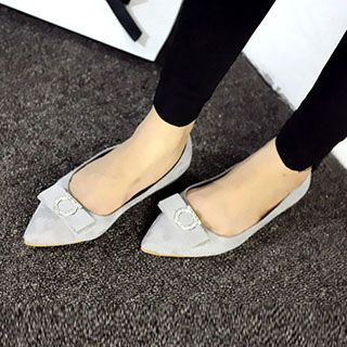 Zandy Shoes Bow-Accent Flats