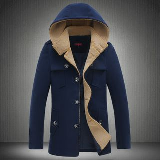 Bay Go Mall Hooded Single-Breasted Jacket