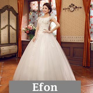 Efon Embellished Wedding Ball Gown