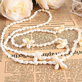 Sunset Hours Shell Long Necklace