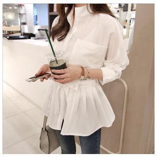 Camellia Long Sleeved Frill Hem Blouse