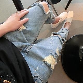 Quintess Washed Distressed Jeans