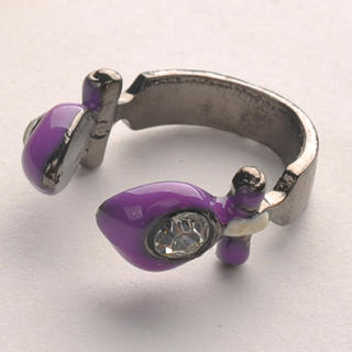 Fit-to-Kill Diamond Note Ring - Purple Purple - One Size