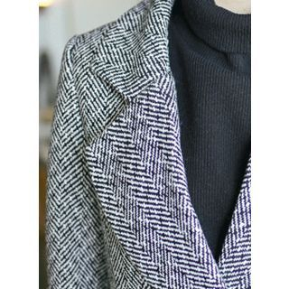 HOTPING Double-Breasted Tweed Jacket