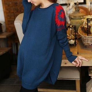 Mamaladies Maternity Patterned Long Sweater