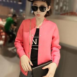 Clair Fashion Plain Baseball Jacket