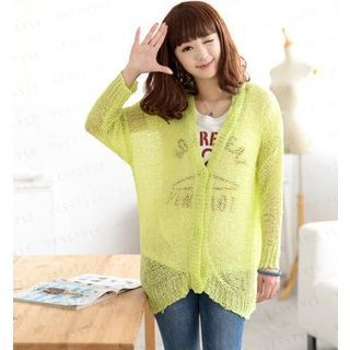 59 Seconds Pointelle-Knit Cardigan