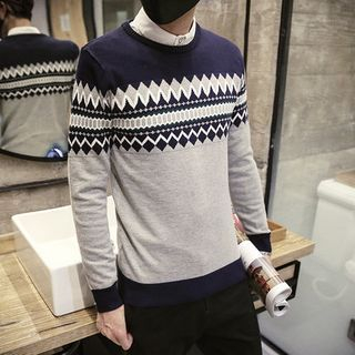 Bestrooy Patterned Knit Top