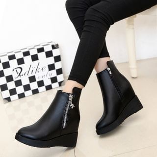 Amy Shoes Hidden Wedge Ankle Boots