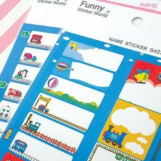 Full House Printed Name Labels Stickers 7sheets