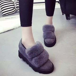 Yoflap Furry Platform Loafers