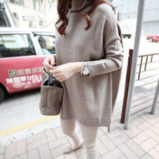 DAILY LOOK Turtle-Neck Wool Blend Knit Top