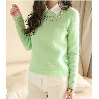 Soft Luxe Embellished Knit Top