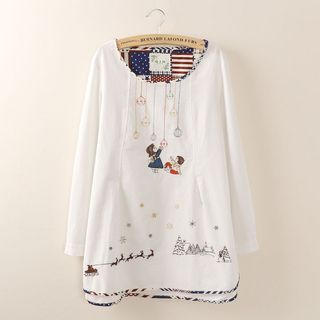 Tangi Embroidered Linen-blend Tunic