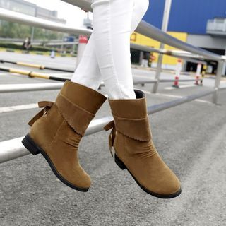 Pangmama Bow-accent Mid-calf Boots