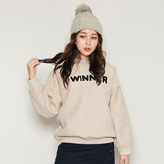 Heynew Lettering Drop Shoulder Pullover